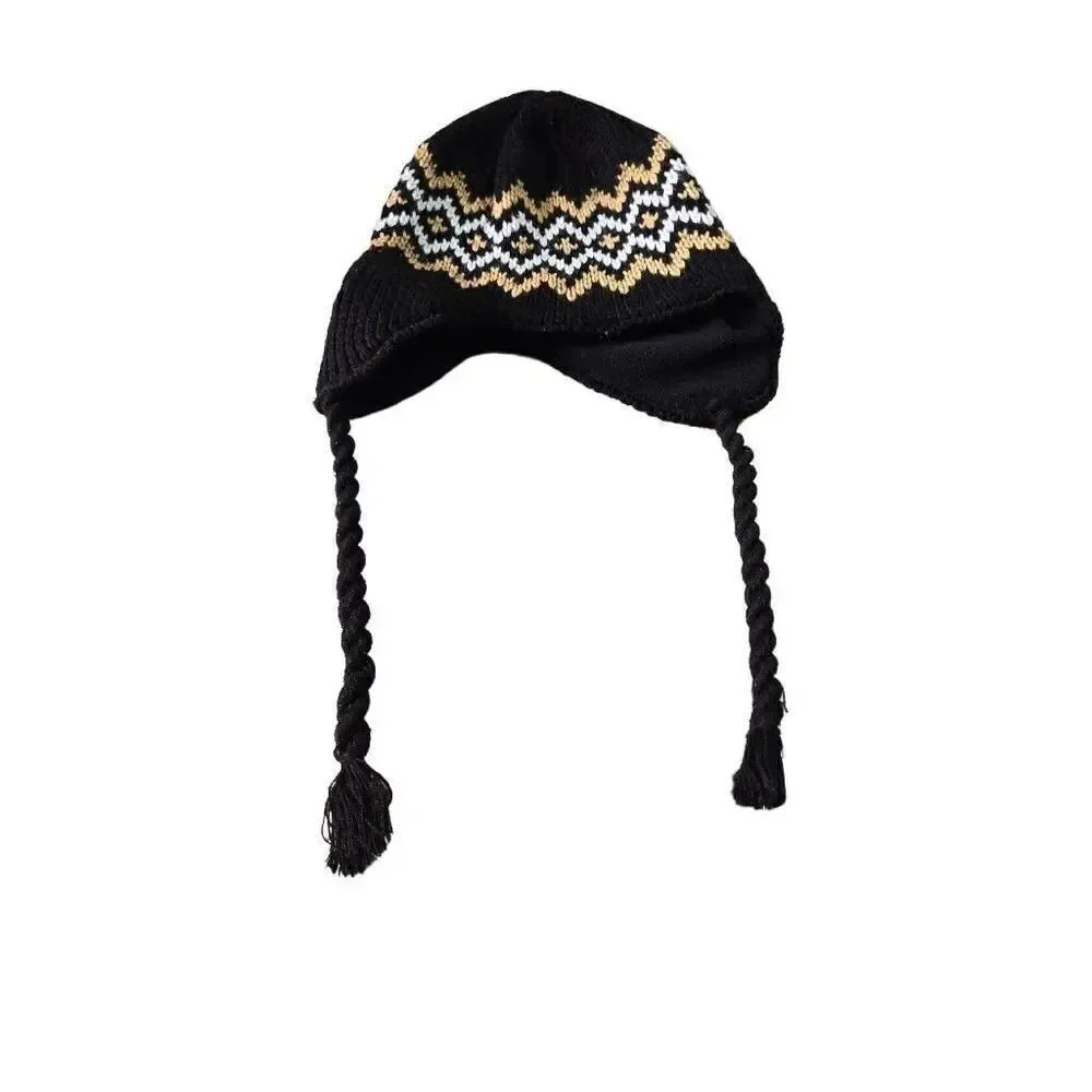 Boys and Girls Black and Gold New Orleans Saints Jacquard Tassel Knit Hat OS you